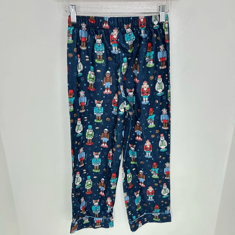 Nick & Nora Kids Pajama Set Holiday Nutcracker Button Top‎ & Pants Size 10 FR